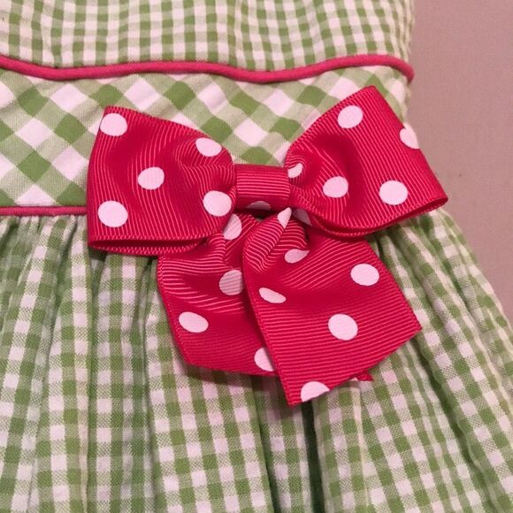 Jessica Ann Green Gingham Dress - Size 6 - Picture 4 of 7